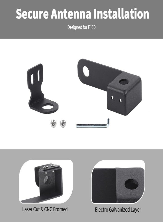Linskip Heavy Duty CB Antenna Mast Mount Compatible with 2004-2014 Ford F150 & 2008-2016+ F250 F350 Super Duty, Tailgate CB & Whip Bracket for F150 Exterior Accessories(Passenger Side) - Image 2